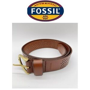Fossil Laser Cut Pinhole Leather Belt